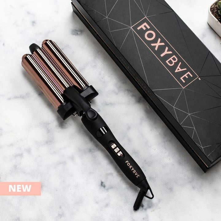 Rosegold Wavy Baby Triple Waver FOXYBAE