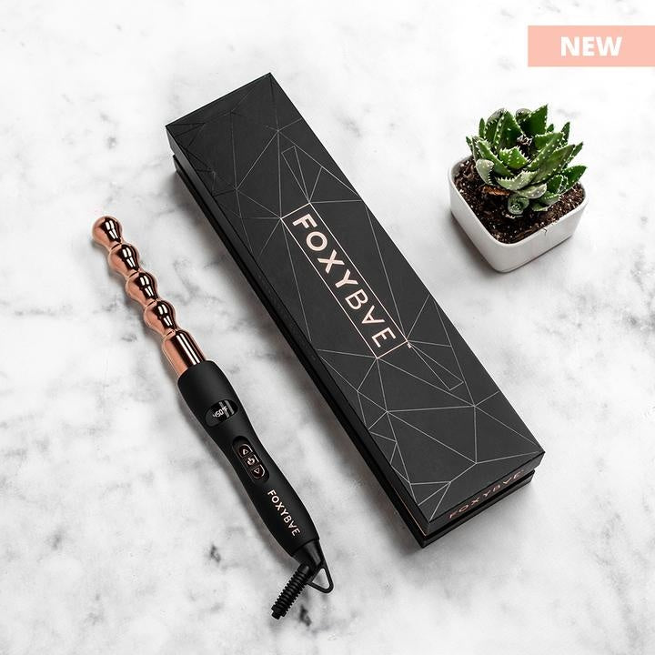 Rosegold Pearl Curling Wand FOXYBAE