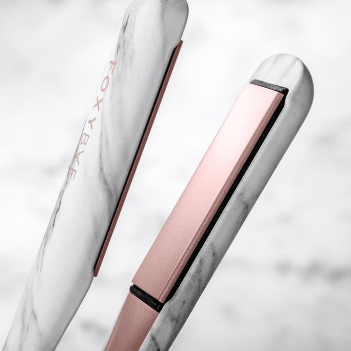 White Marble Rosegold Flat Iron FOXYBAE