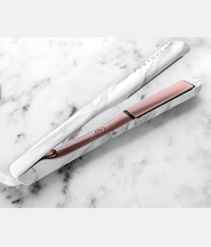 White Marble Rosegold Flat Iron FOXYBAE