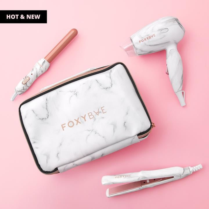 Marble Mini Travel Kit (Wand, Flat Iron & Dryer) FOXYBAE