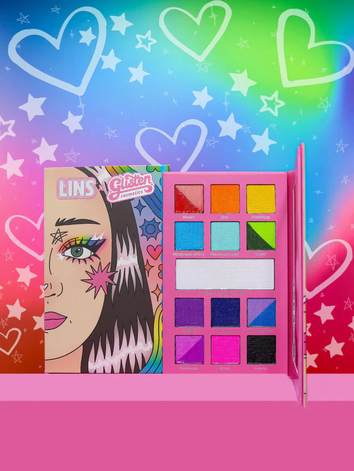 Lins x Glisten Single Palette Blend Bunny Cometics